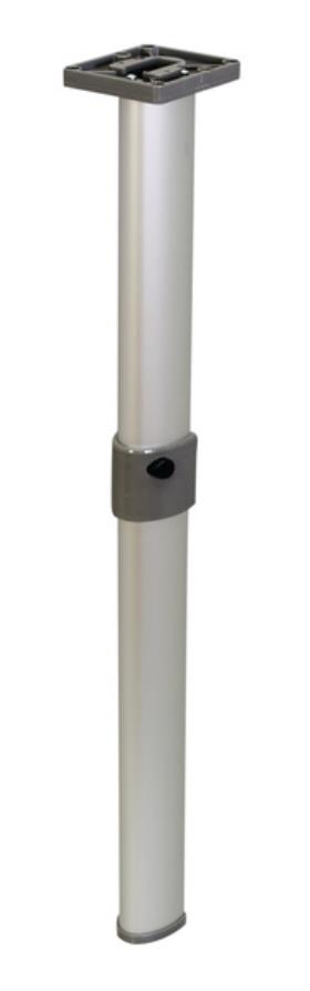 Articulated table foot matt silver, centre joint, L675/315mm
