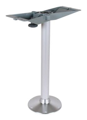 Aluminium table column with extra foot