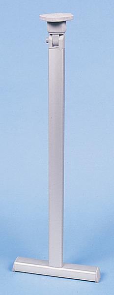 Foldbordbord sølv med T-fod - Højde 720 mm øverste hængsel