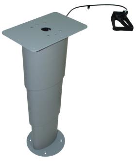 Single column lift table Primero Comfort, 310-670mm, silver grey
