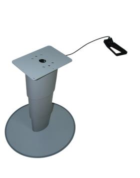 Single column lift table Primero Comfort, 315-675mm, silver grey