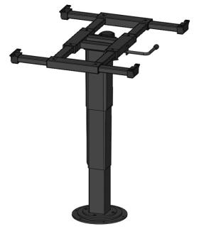 single column lift table 340-715mm, upper and lower height