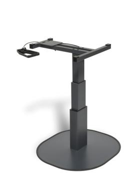 Single column lift table CATCH anthracite, H:337-700mm, swivel fitting