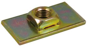 Threaded plate for safety belt