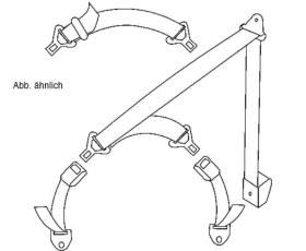 Three-point special automatic seatbelt horizontal