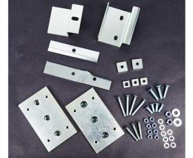 VW T6, VW T5 mounting kit for rail set "Grizzly" SWB, 651 mm (size 10/8)