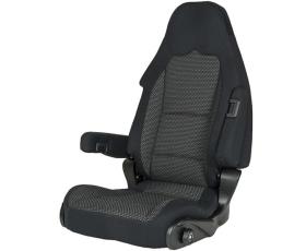 Pilot seat S 10.1, cover Ara, black/grey f. driver's side