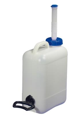 Filling canister 16l with spout