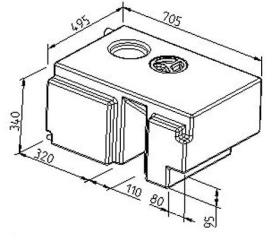 Fresh water tank Ford Transit from year 2000 on