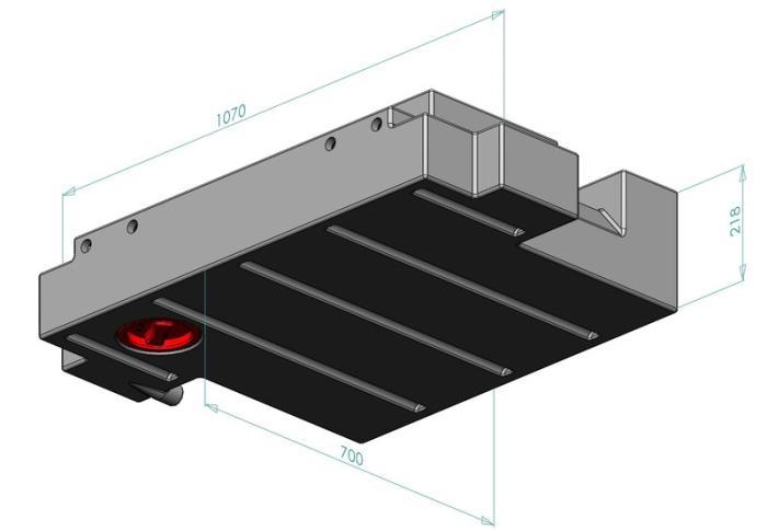 Affaldsvandtank 100 L til MB Sprinter, VW Crafter og MAN TGE fra 2017