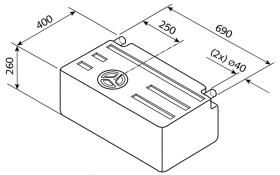 Fresh and waste water tank EV1301