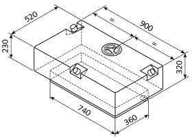 Water tank EV-2201 - 124l
