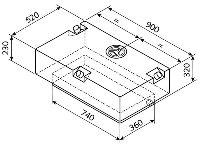 Vandtank EV-2201 - 124l