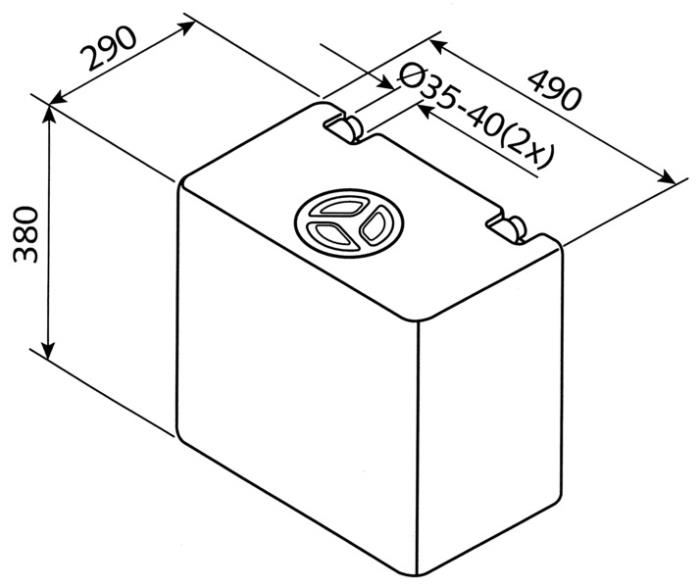 Frisk og spildevandstank 50l EV1004