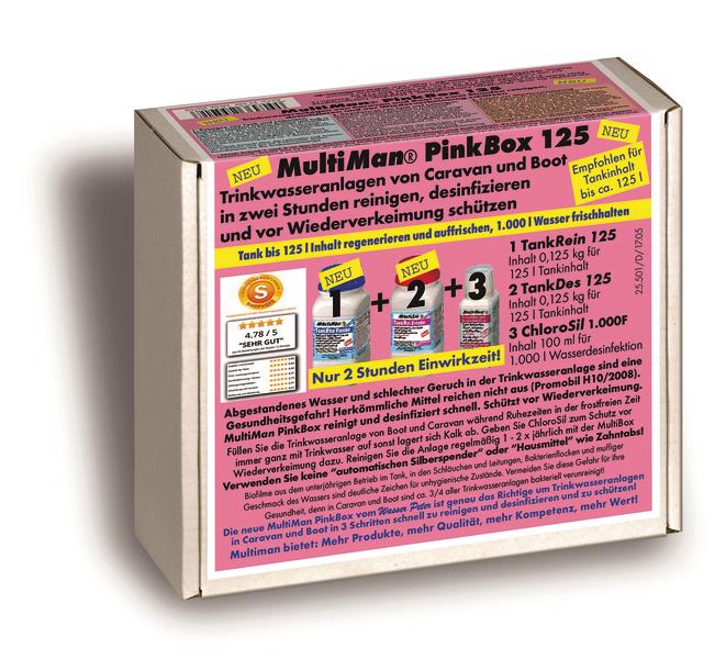 MultiMan PinkBox, 125 Rengøring af drikkevandssystemet