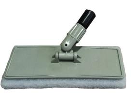 Joint head scrubbing brush with soft scrubbing pad