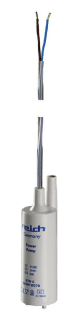Submersible pump standard, 10 liters/minute drinking water compliant