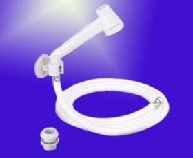 Shower set Modern white with hose 2m, loose