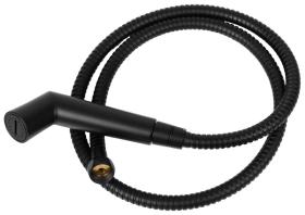 Shower set with shut-off valve, matt black