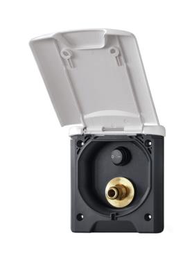 Water socket Gardena connection and rocker switch