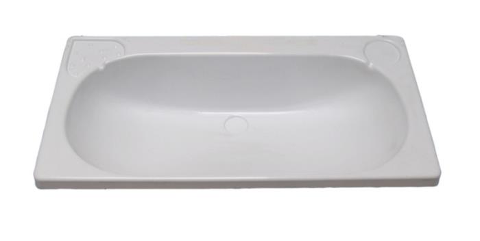 Indbygget håndvask 665x345mm (BxH) hvid