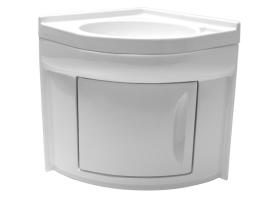 Corner washbasin 418x418x510 mm + cabinet