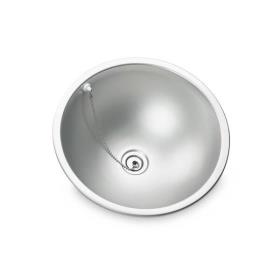 Built-in washbasin, round, stainless steel