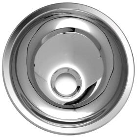 Washbasin.round stainless steel 265
