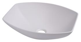 Håndvask halvfugl hvid, dimensioner: 350 x 260 mm, H135 mm