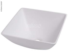 Design wash basin, square, white, dimensions: W 330 x D 330 x H 135 mm