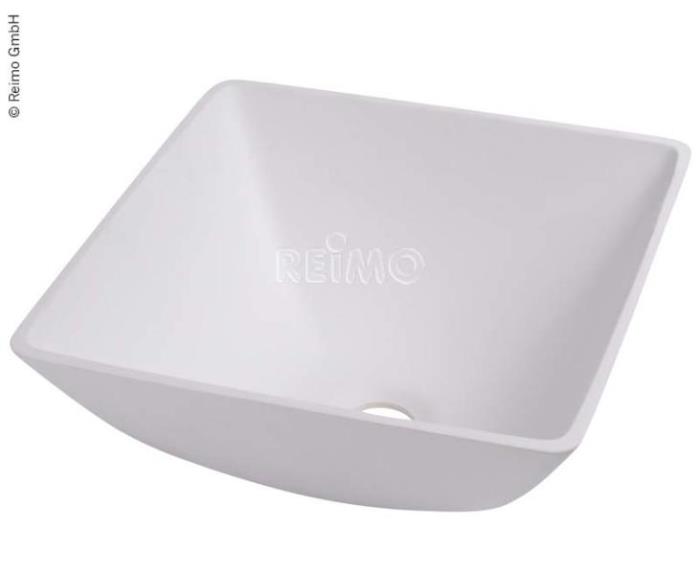 Design håndvask kvadrat hvid, dimensioner: W 330 x D 330 x H 135 mm