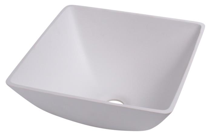 Kvadratisk håndvask hvid, mål: 290x290mm H135mm