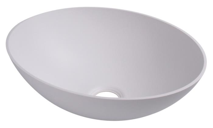 Håndvask ovalt hvid, mål: 350x256mm H135mm