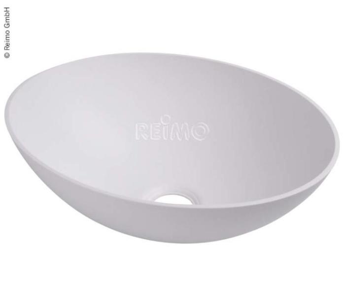 Håndvask oval hvid, mål: 400x290 mm, H135 mm
