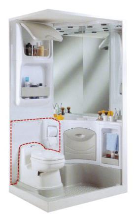 Rear panel 2000 for Thetford Toilette C 200