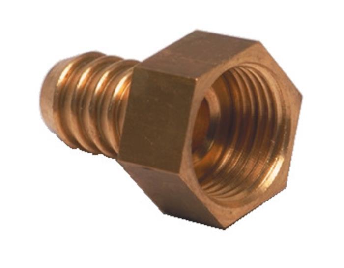 Messingdåse lige 1/2" x 10 mm