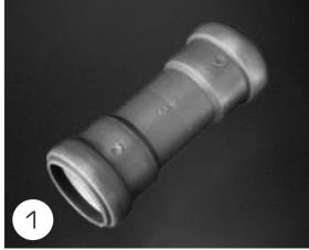 Connecting sleeve for 28 mm pipes
