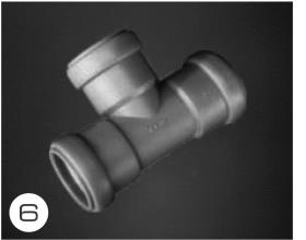 90° T-piece for 28 mm pipes