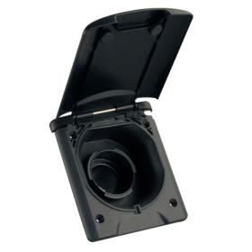 Filler neck with magnet flap, black