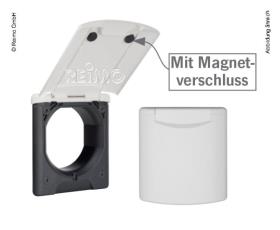 Service socket magnet light grey 130x145mm