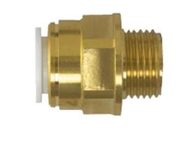 Screw connector 3/8" male thread, brass