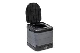 Klapptoilette L grau/schw