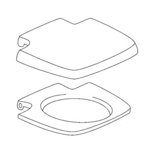 WC-seat with lid 265 beige