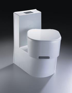 Dometisk toilet Saneo Comfort CW w. 7 liter ferskvand og 16 liter fecal tank