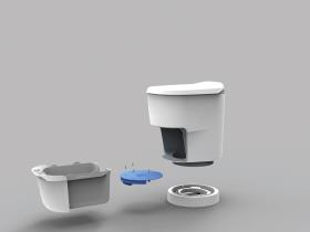 Clesana C1 - vandløst toilet med rund base