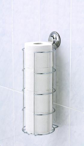 Toilet paper holder depot with suction cup
