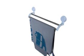 Towel holder for 2 towels with suction cups, 530 x 105 x 130 mm