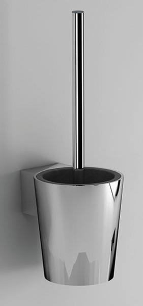 Toiletbørsteholder rustfrit stål forkromet 140x140x440mm