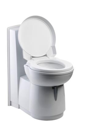 Cassette toilet C263-CS flushing electric, plastic white