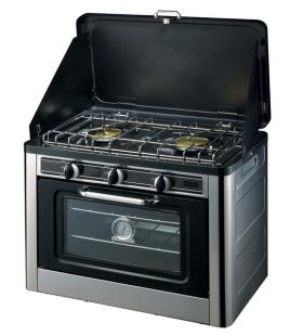 Portable gas stove with ignition protection with oven